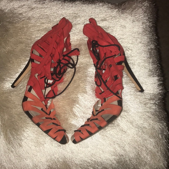 Zara Shoes - Orange/ Red Pump